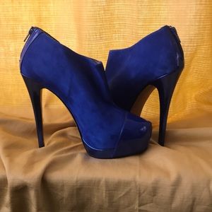 Blue high heels